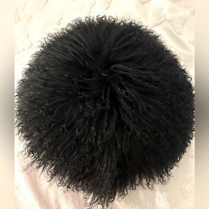 Urban Barn | Black Mongolian Throw Pillow